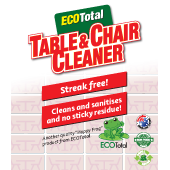 ecototal table and chair label